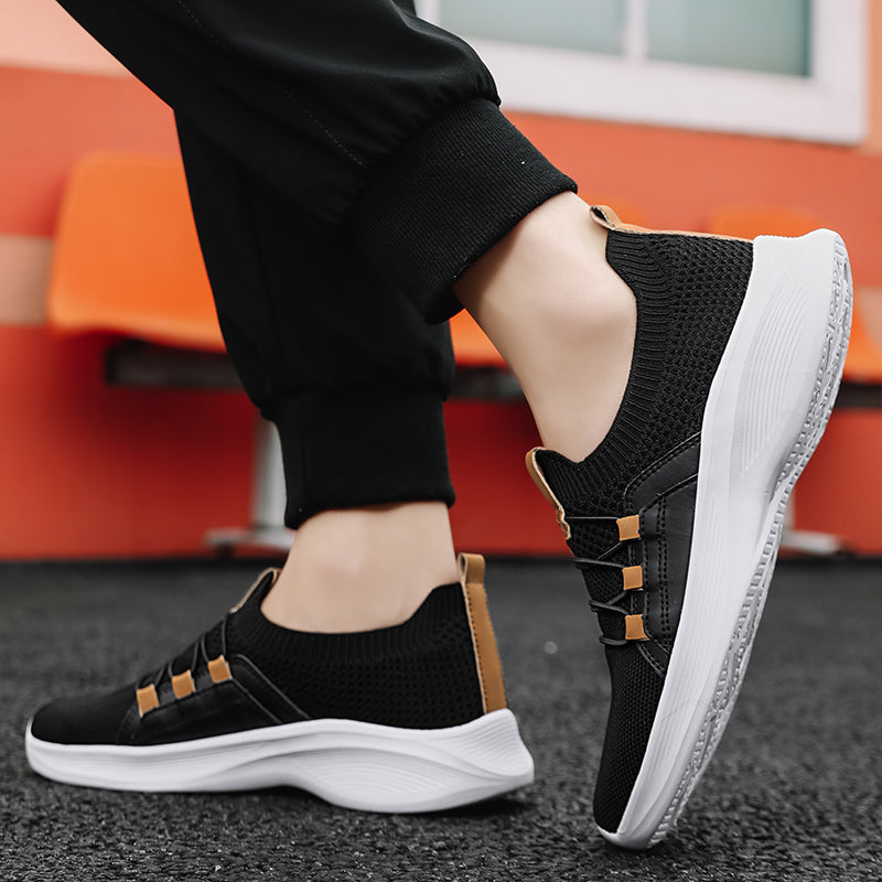 Ortopediska stickade sneakers – Ventilerande slip-on-skor med bekväma innersulor och halkfria sulor