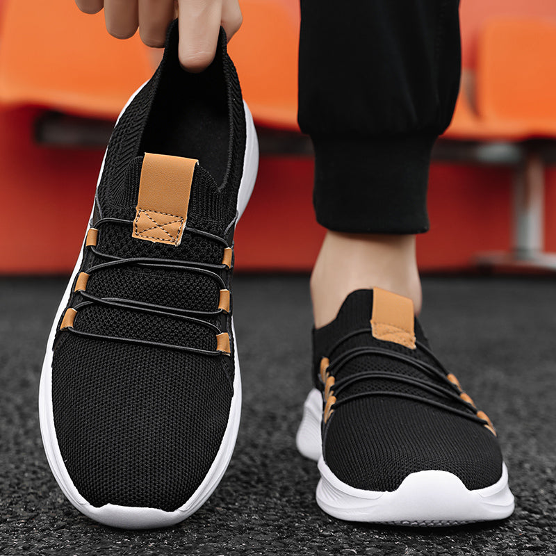 Ortopediska stickade sneakers – Ventilerande slip-on-skor med bekväma innersulor och halkfria sulor