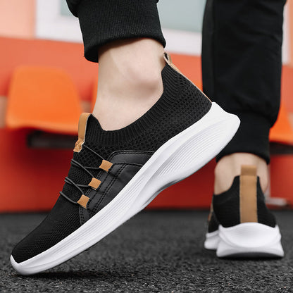Ortopediska stickade sneakers – Ventilerande slip-on-skor med bekväma innersulor och halkfria sulor