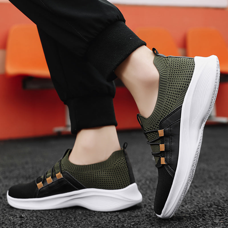 Ortopediska stickade sneakers – Ventilerande slip-on-skor med bekväma innersulor och halkfria sulor