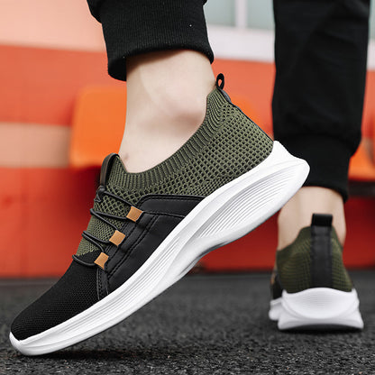 Ortopediska stickade sneakers – Ventilerande slip-on-skor med bekväma innersulor och halkfria sulor
