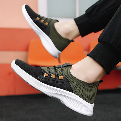 Ortopediska stickade sneakers – Ventilerande slip-on-skor med bekväma innersulor och halkfria sulor