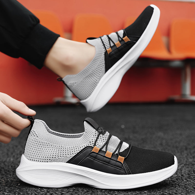 Ortopediska stickade sneakers – Ventilerande slip-on-skor med bekväma innersulor och halkfria sulor