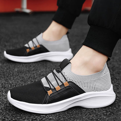 Ortopediska stickade sneakers – Ventilerande slip-on-skor med bekväma innersulor och halkfria sulor