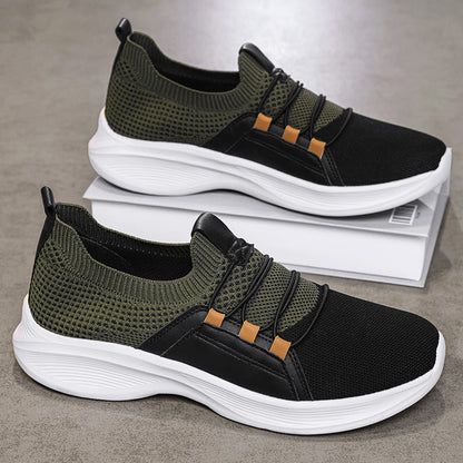 Ortopediska stickade sneakers – Ventilerande slip-on-skor med bekväma innersulor och halkfria sulor