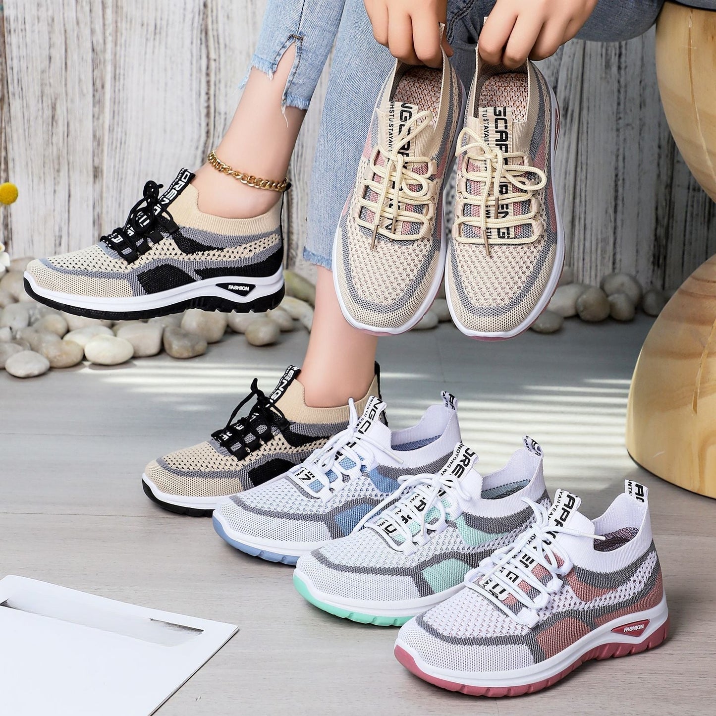 Ortopediska promenadskor för kvinnor – bekväma sneakers med fotvalvsstöd för att förebygga fotvärk